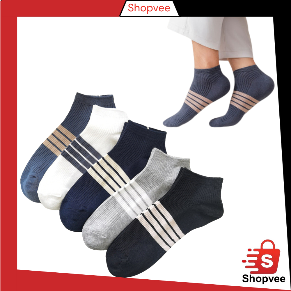 Shopvee KS43 ถุงเท้าผู้ชายถุงเท้าสํานักงานถุงเท้าข้อเท้า Y1689