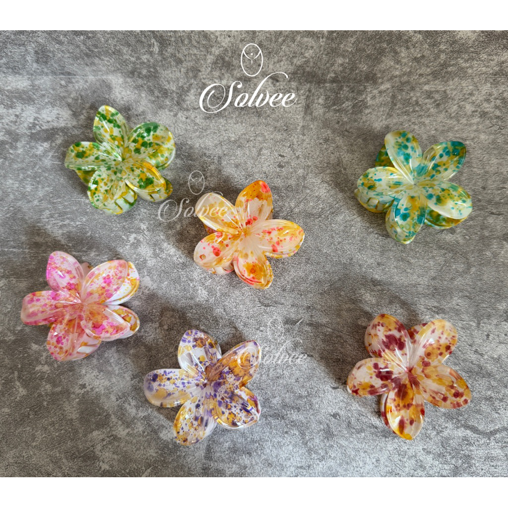 Solve FLO กิ๊บติดผมดอกไม้ลีลาวดี 6 ซม.