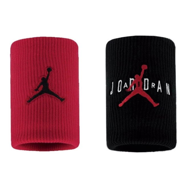 JORDAN JUMPMAN TERRY WRIST BANDS 2 PK GYM RED/BLACK/GYM RED OSFM - J.100.7579.636.โอส