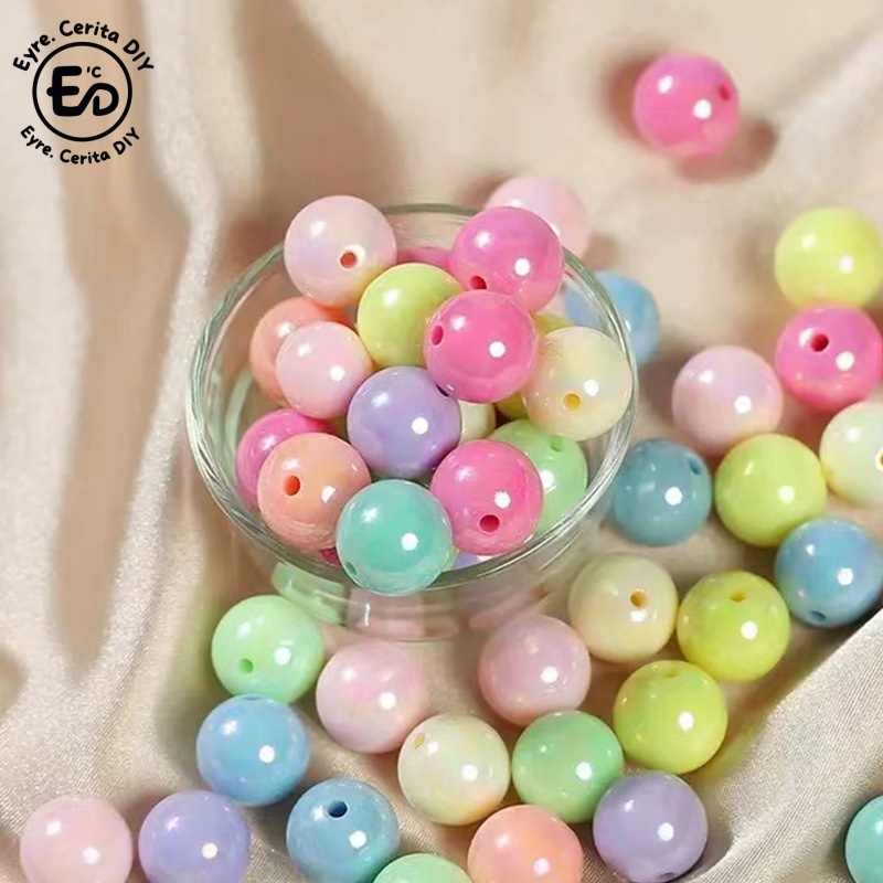 ACRYLIC BEADS AB PLATED PASTEL BEADS 6MM/8MM/10MM/12MM