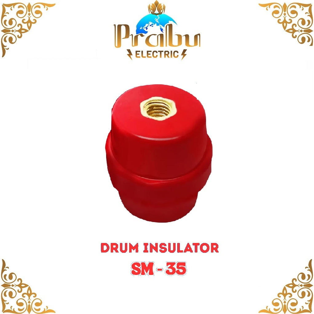 MERAH INSULAR DRUTOM BUSBAR SM 35-M8 SM35 8 แดง/แดง INSULATOR BUSBAR SUPPORT SM RED