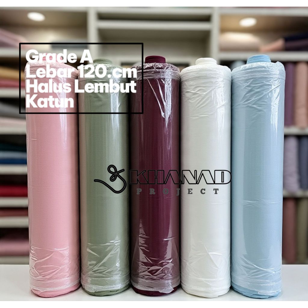 KATUN GRADE ผ้าขายปลีก - ราคาต่อ 50cm | WIDTH 120ซม | คอตตอนนุ่มลื่น