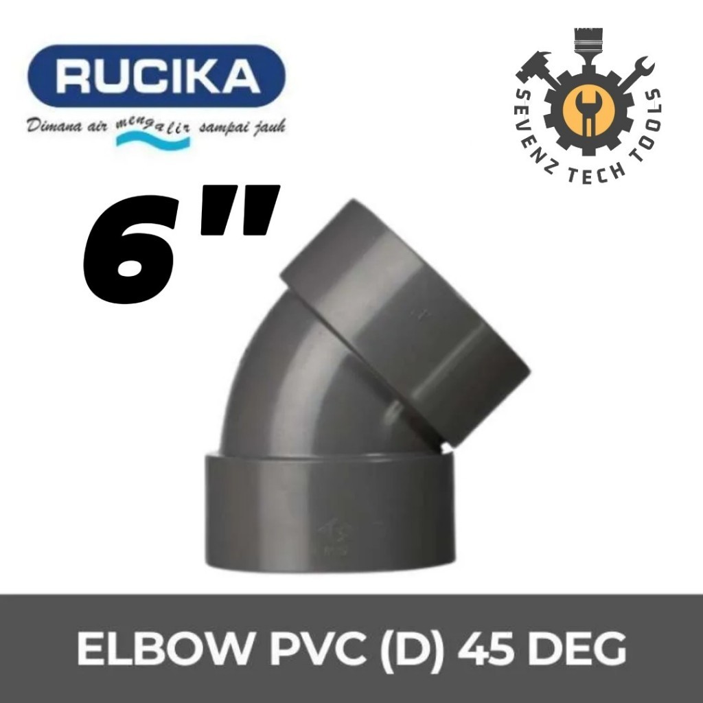 RUCIKA ELBOW 45 DEGREE 6" INCH (D) ELBOW/KNIE PLAIN 6 INCH 45 DEGREE RUCIKA