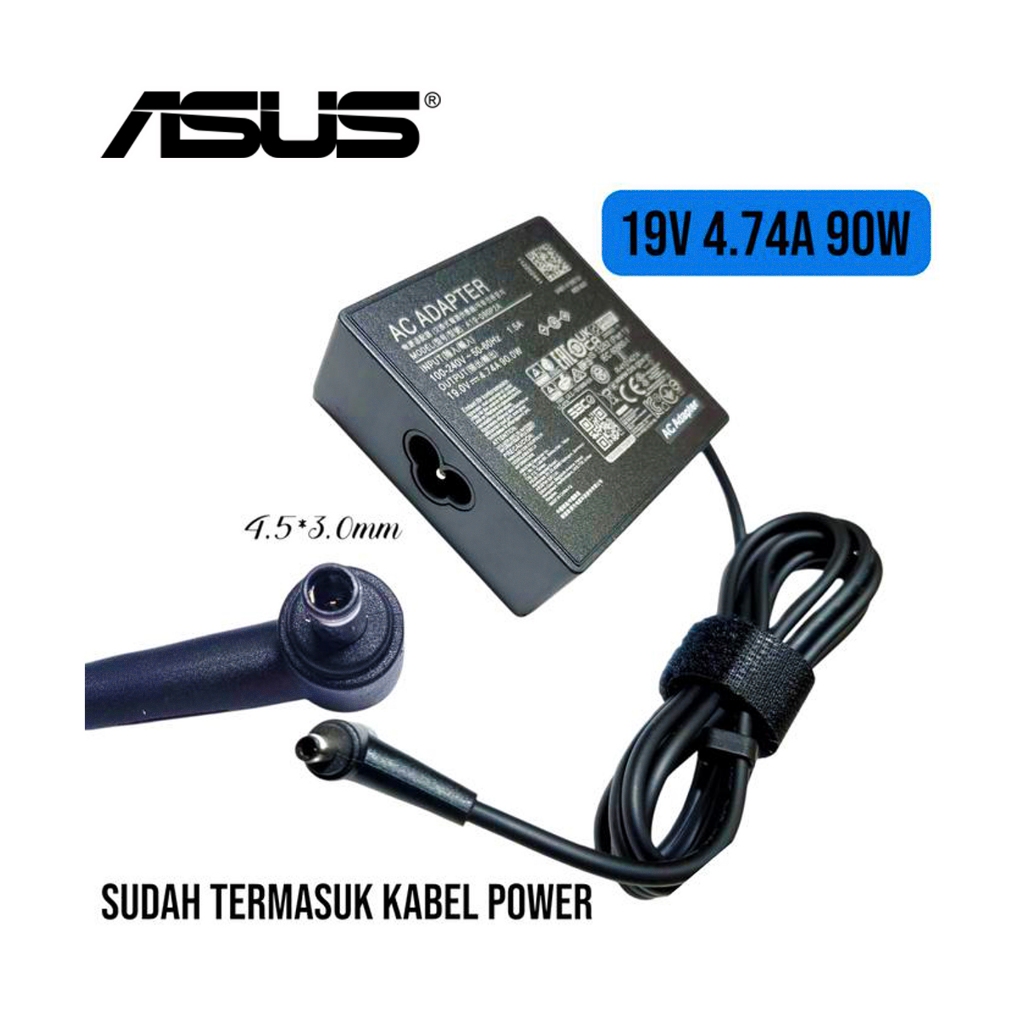 Asus Vivobook A19-090P2A 19V 4.74A 90W 4.5*3.0 มม. อะแดปเตอร์ชาร์จแล็ปท็อป