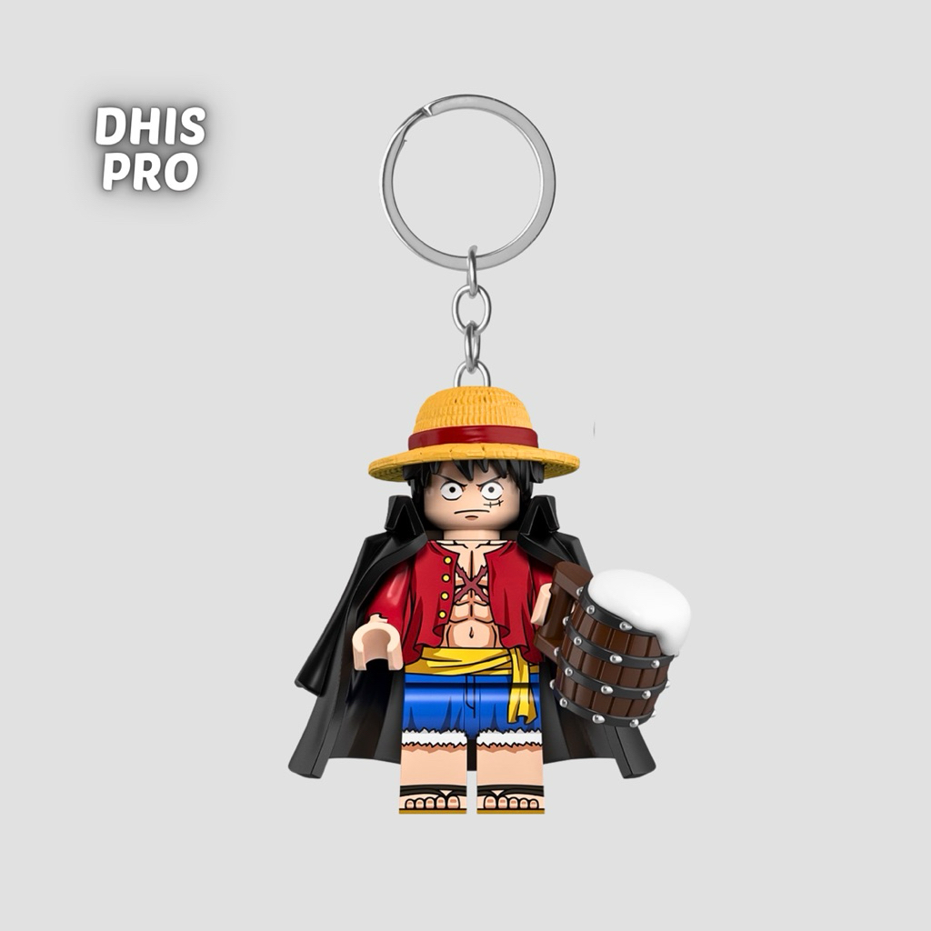 GANTUNGAN Dhis Project LEGO Minifigure Monkey D Luffy พวงกุญแจวันพีซ