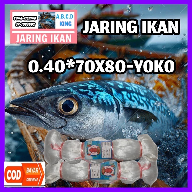 STRING FISHING NET 0940-70x80 YOKO / FISHING NET 0.40 / FISHING NET / STRING NET