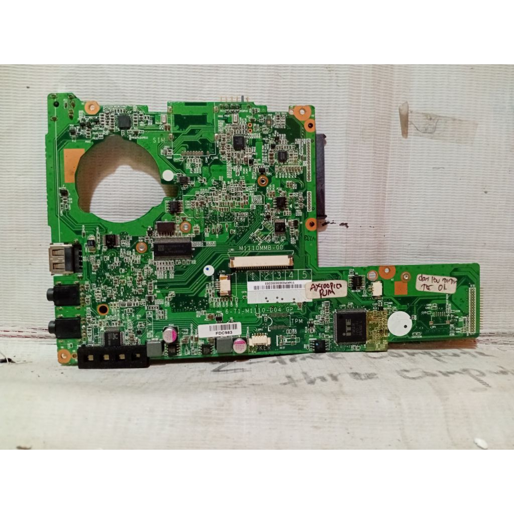 เมนบอร์ด AXIU PICO PJM M1110 สล็อต DDR3