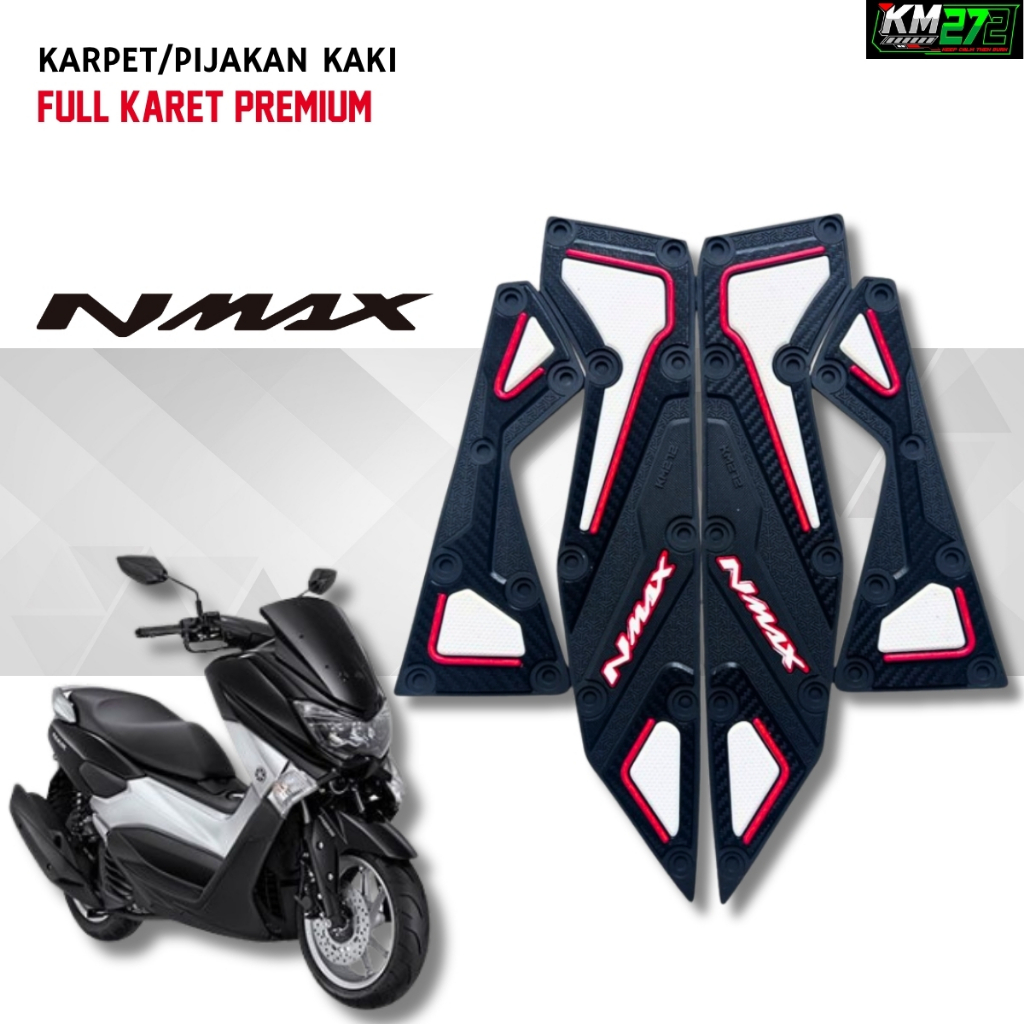 KM272 พรมมอเตอร์ไซค์ Nmax เก่า 2015-2019 | Nmax Old Footrest คุณภาพดี หนา Anti-Crack