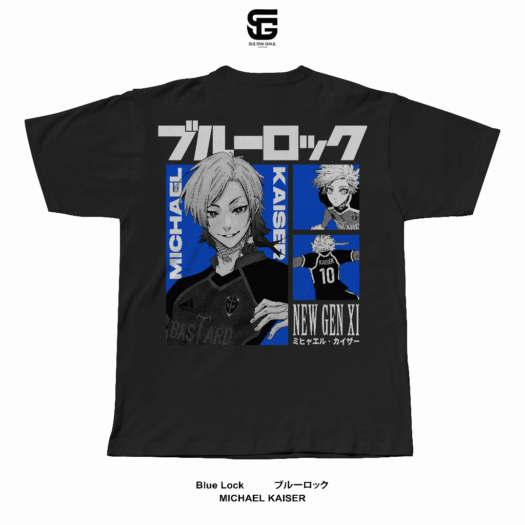 BLUE LOCK Michael Kaiser เสื้อยืดอะนิเมะญี่ปุ่น Unisex Distro