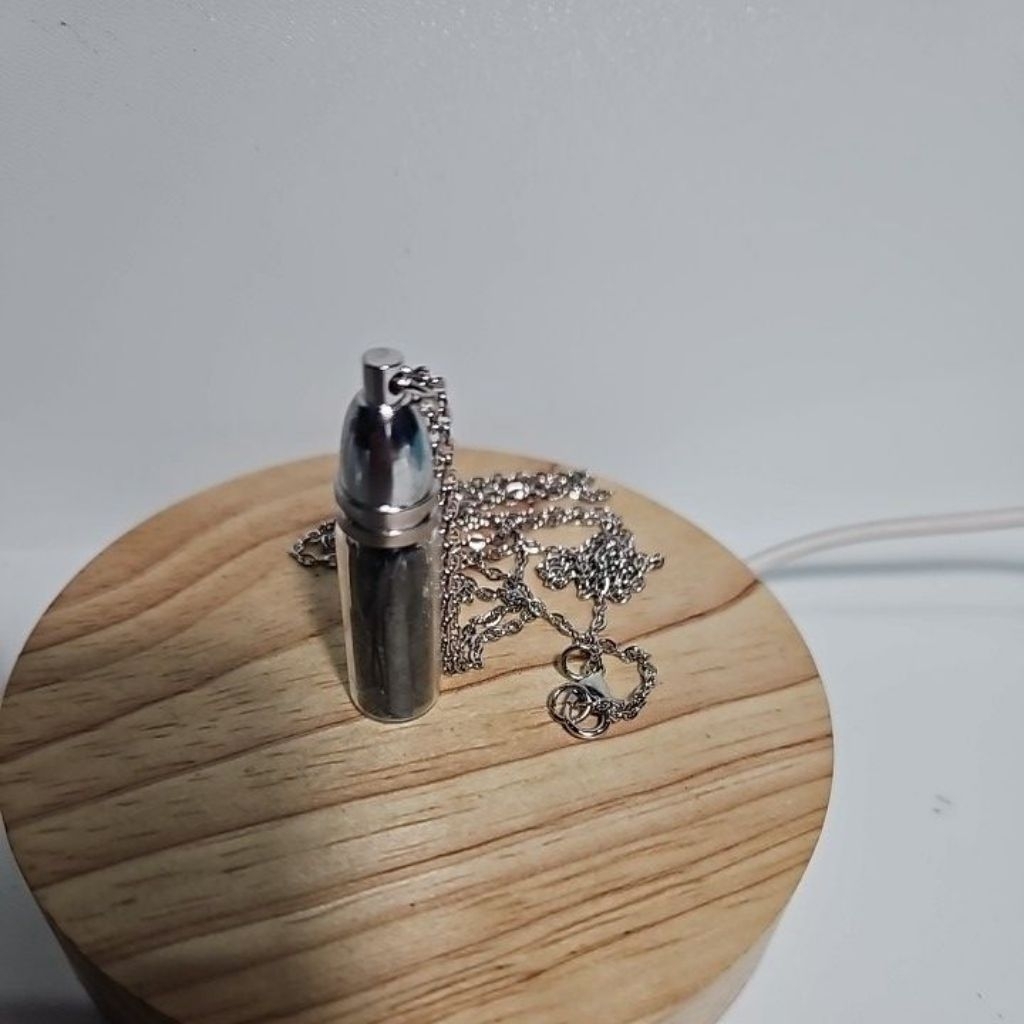 CRYSTAL VIVIANITE NATURAL STONE NECKLACE VIAL PENDANT