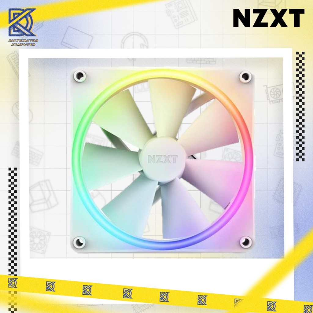 NZXT FAN CASING F140 RGB DUO WHITE - แพ็คเดียว