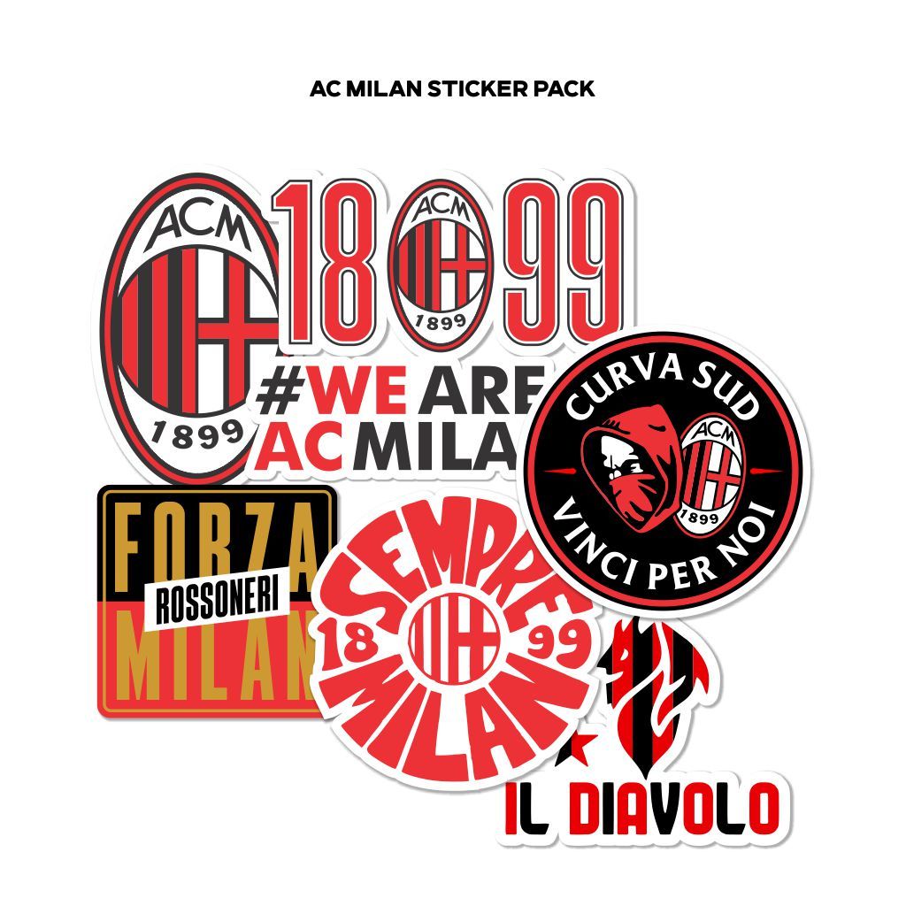 สติ๊กเกอร์แพ็ค AC MILAN WATERPROOF AESTHETIC BALL STICKER สําหรับแล็ปท็อปสําหรับแล็ปท็อปสําหรับ HP H