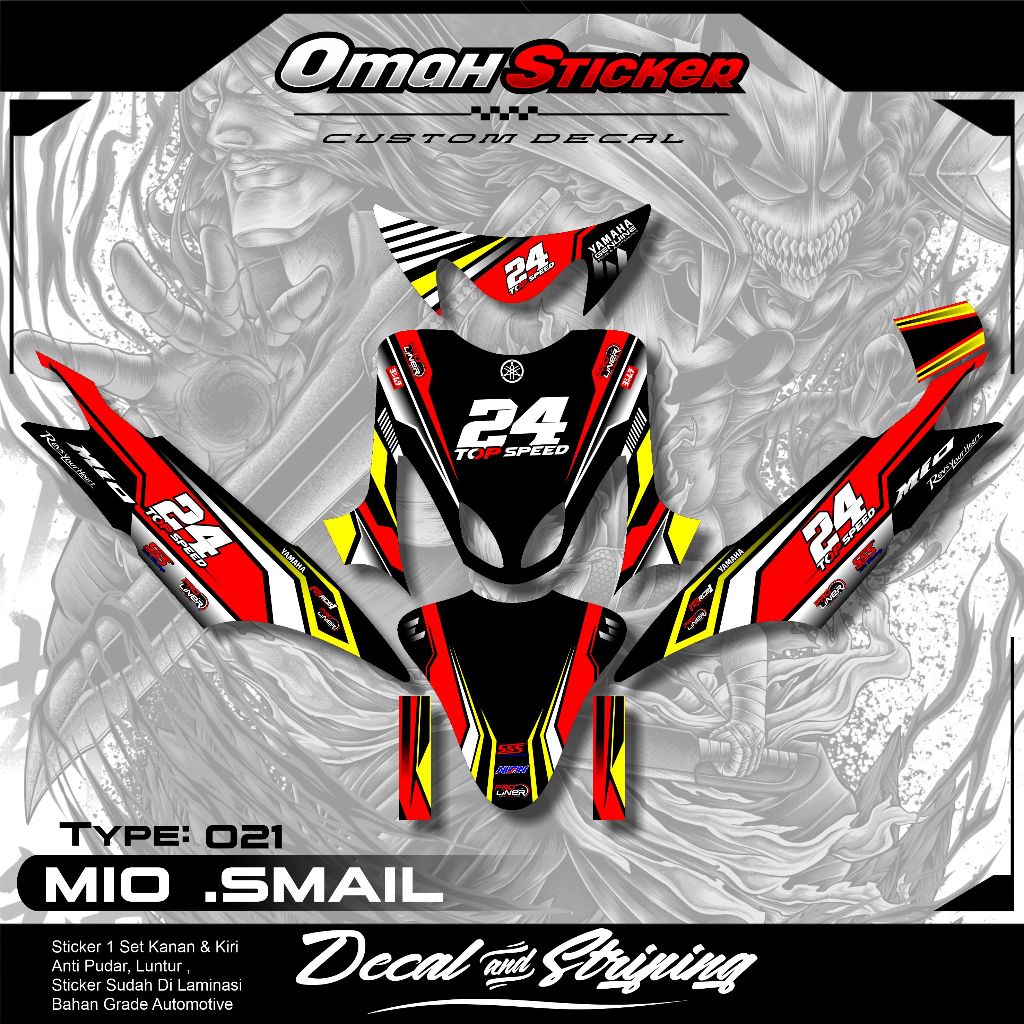 สติ๊กเกอร์รูปลอก Mio Smile Full Body - สติ๊กเกอร์เต็มตัว Mio Smile. ADT.021