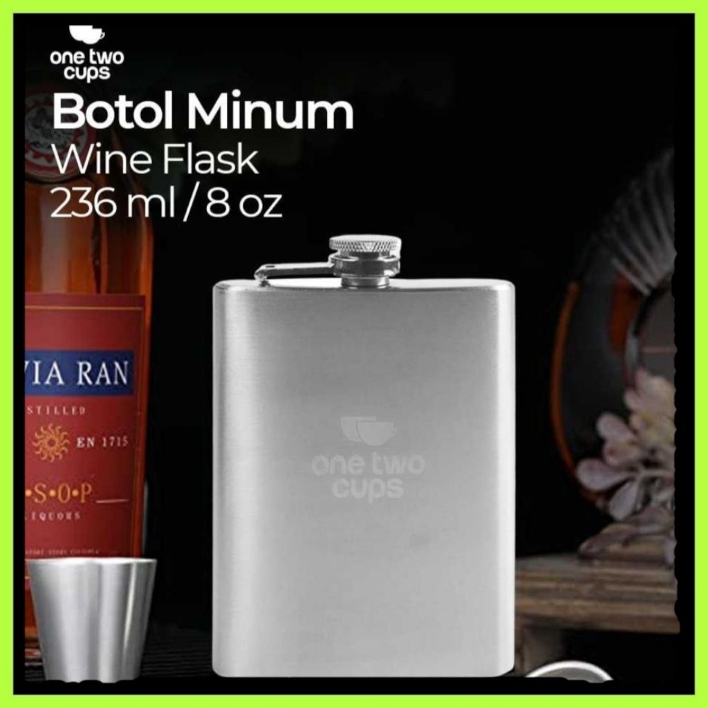 Hip Flask Stainless Steel 201 8oz Wine Beer Hard Drink Bottle - MS351