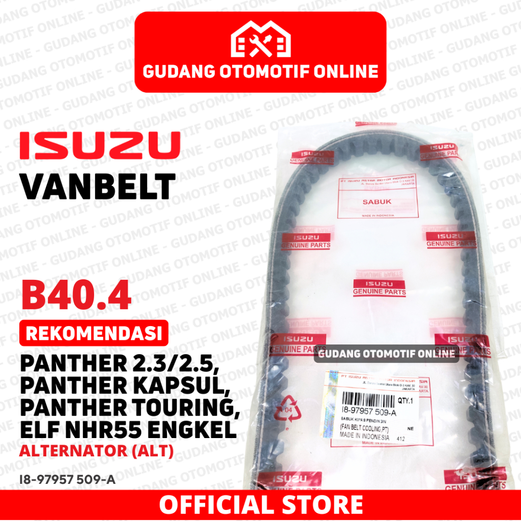 Fanbelt Fanbelt ALT Isuzu Panther 2.3 2.5 แคปซูล Touring ELF NHR55 B45.4 Original ORI I8-97957 509-A
