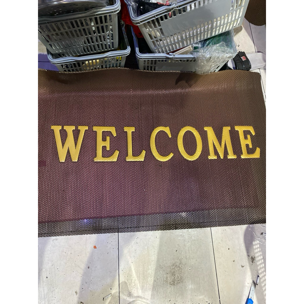 พรมเช็ดเท้าพรมต้อนรับกันลื่น PVC 120x80 - สุทธิ