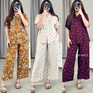 Amariel Lana OneSet Piyama Rayon Setelan Baju Tidur Nyaman Bumil Busui Friendly