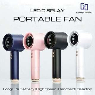 [CID] Kipas Angin Mini Portable USB Genggam N68 Layar LED Angin Kencang 100 High Speed Handheld Fan Adjustable Fan Speed Digital Display