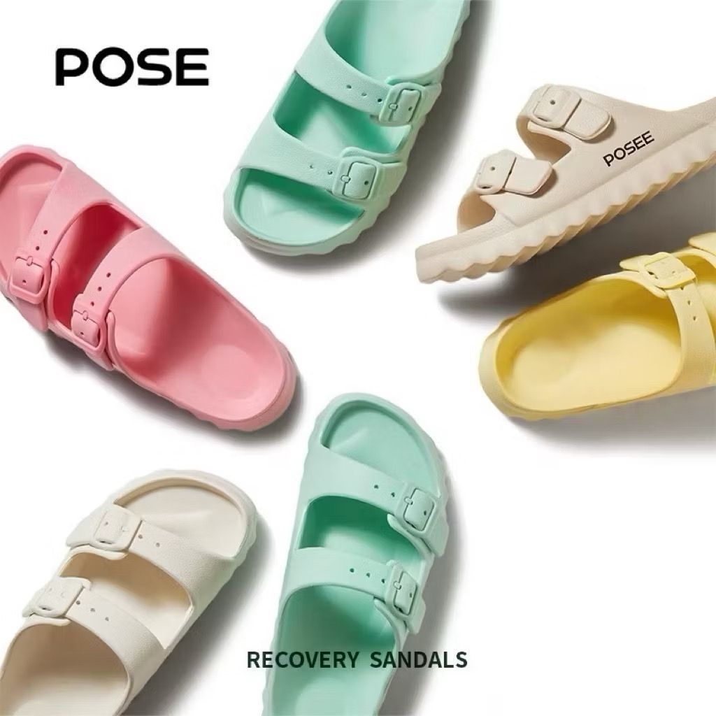 รองเท้าแตะ POSSE สําหรับผู้ชายและผู้หญิงที่มีสายรัด 2 สายรัด, DURABLE, ANTI-SLIP, สวมใส่สบาย