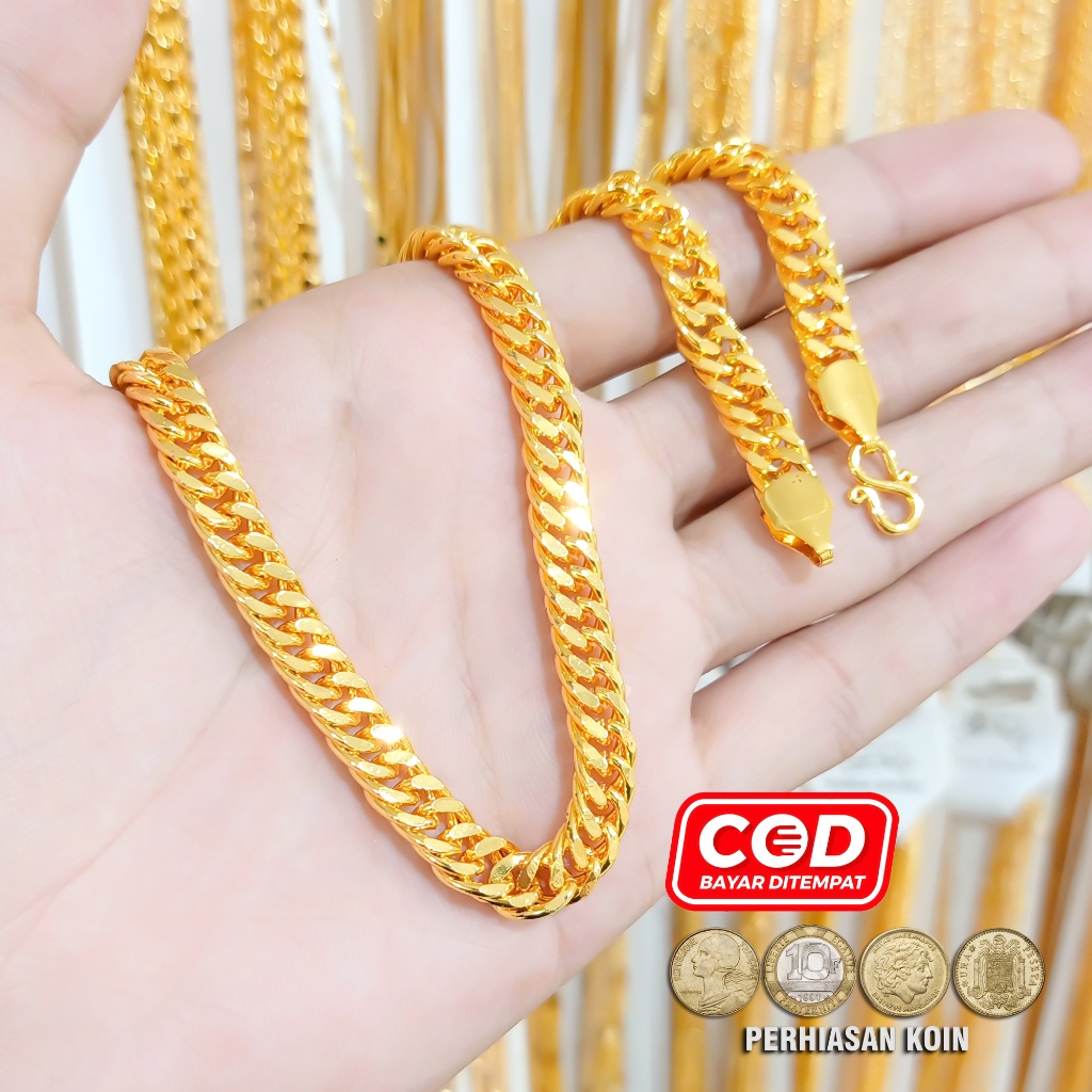 สร้อยคอโซ่ Medan ขนาดใหญ่ ยาว 24k หนา 45 ซม.