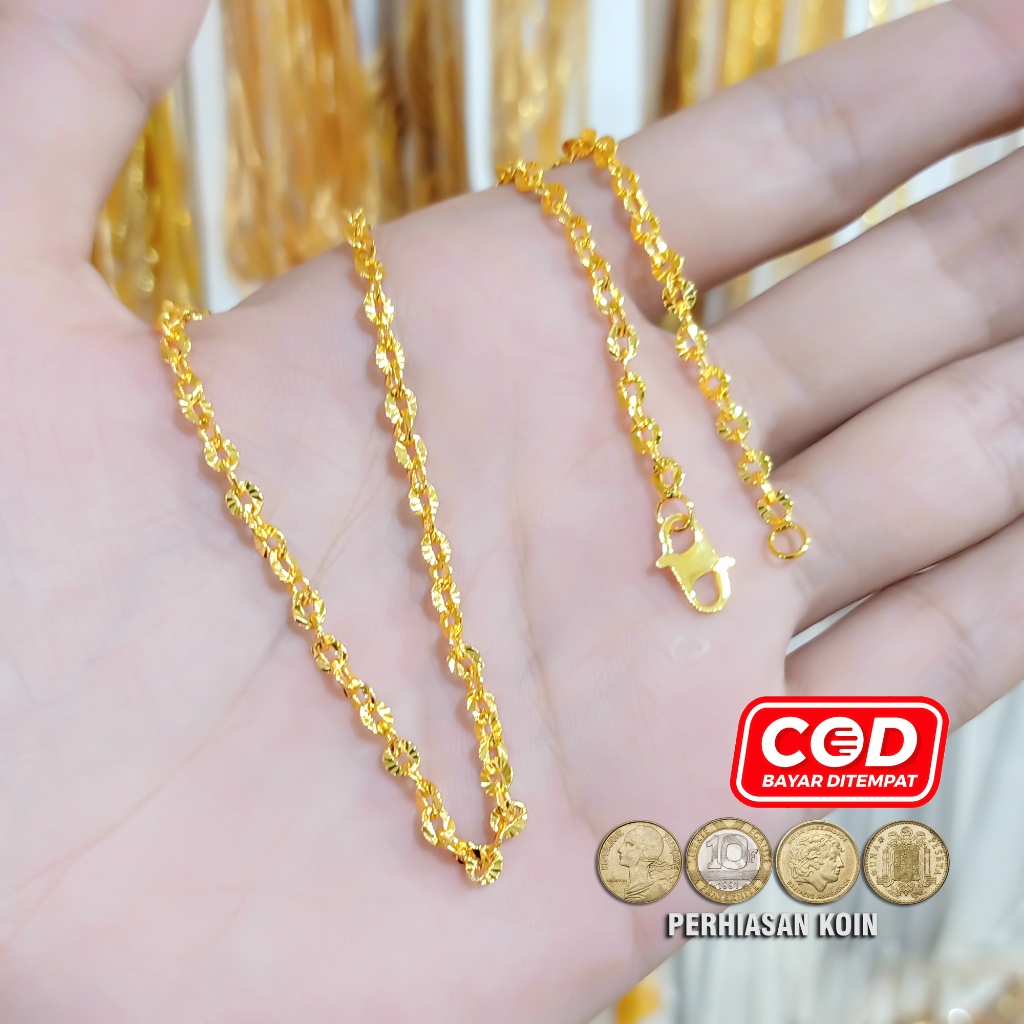 สร้อยคอ Nuri Motif ขนาดใหญ่ 24k ยาว 45cm
