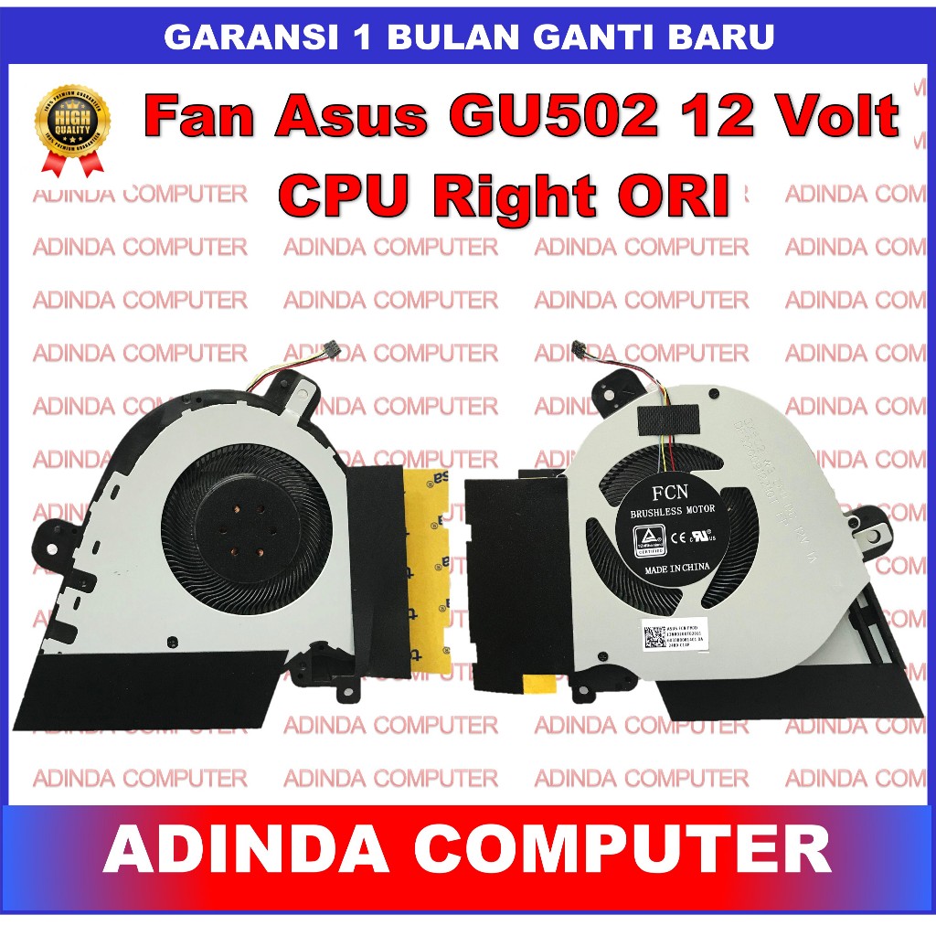 พัดลม Asus ROG Zephyrus GU502 GU505D GU505DU GA502 GA502D 12V CPU ORI