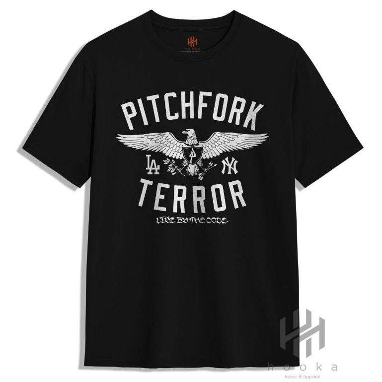 HOOKA Distro Premium T-Shirt Hardcore Band Terror Live By The Code