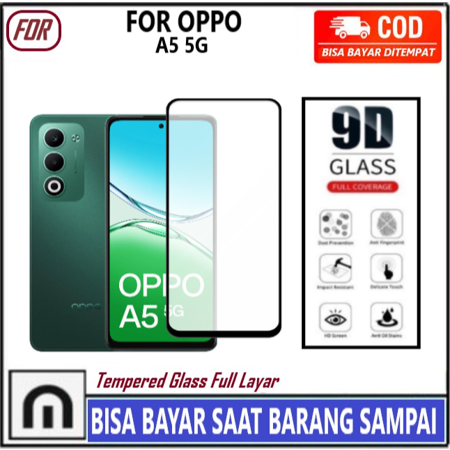 LAYARกระจกนิรภัยOppo A5 5G A5 4Gคลุมทั้งหมดAnti-Scratch Glassแบบเต็มหน้าจอป้องกันหน้าจอHpป้องกันหน้า