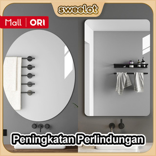 Akrilik Cermin Kamar Mandi Tempel Dinding Perekat Sendiri Kamar Mandi Toilet Cermin Lembut Wastafel Cuci Muka Cuci Tangan Makeup Tanpa Bor
