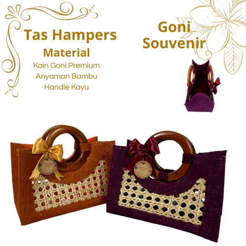 KAFFA_CRAFT - ถุงปอกระเจาและใบเตยด้ามไม้และการผสมผสานทอไม้ไผ่