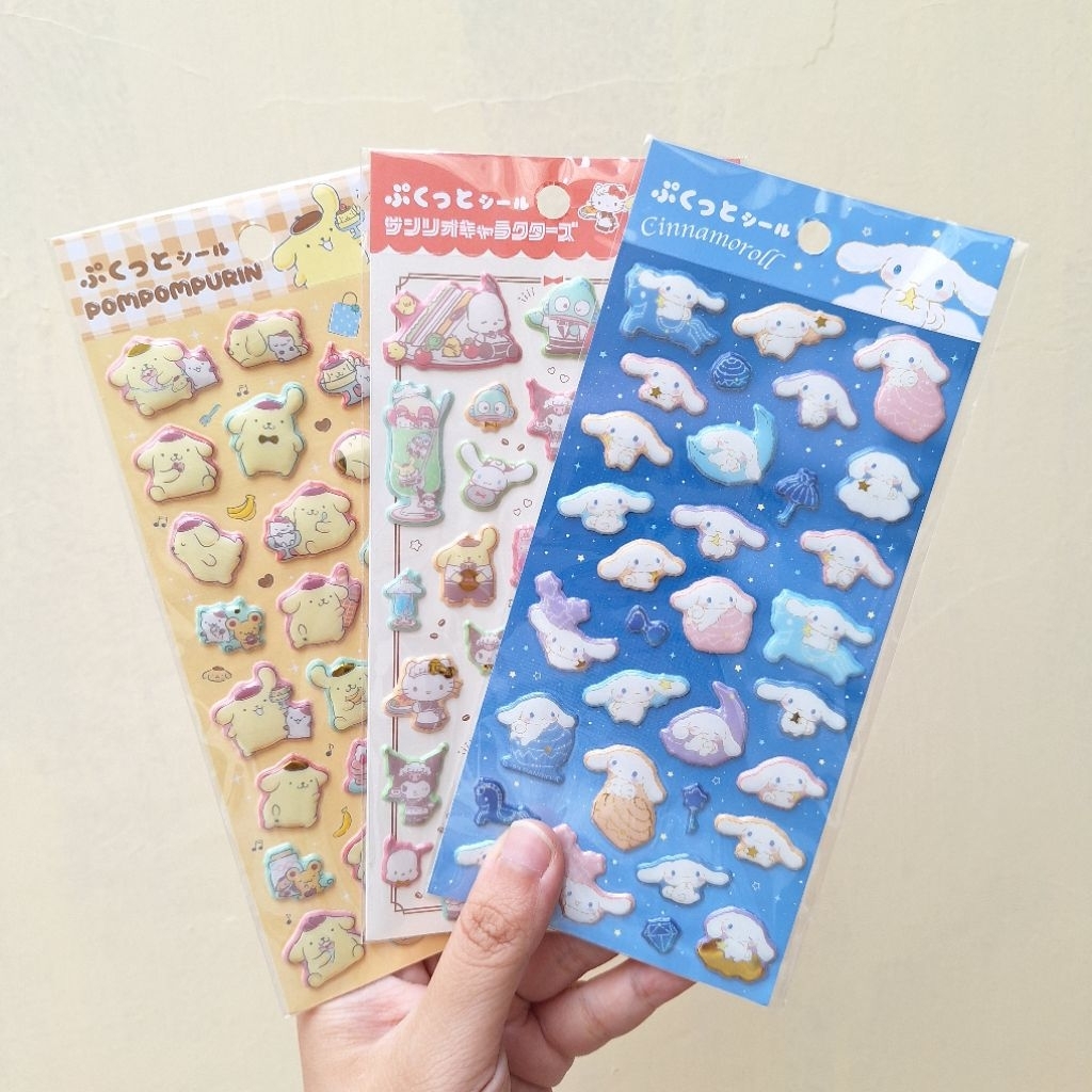 Series Daiso Sanrio Character Puffy Sticker