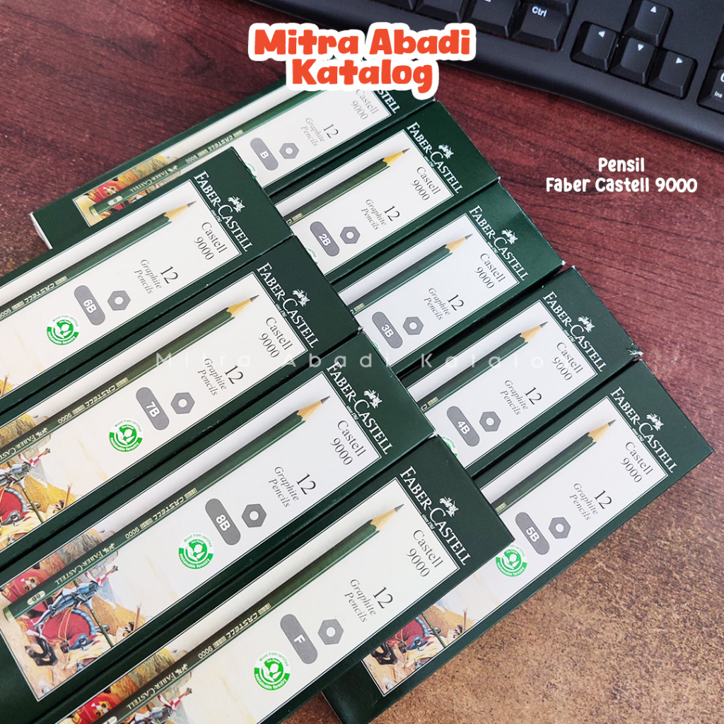 (3 ชิ้น) FABER CASTELL ARMY 9000 PENCIL / ORIGINAL PENCIL F 6H 5H 4H 3H 2H H HB 2B 3B 4B 5B 6B 7B 8B