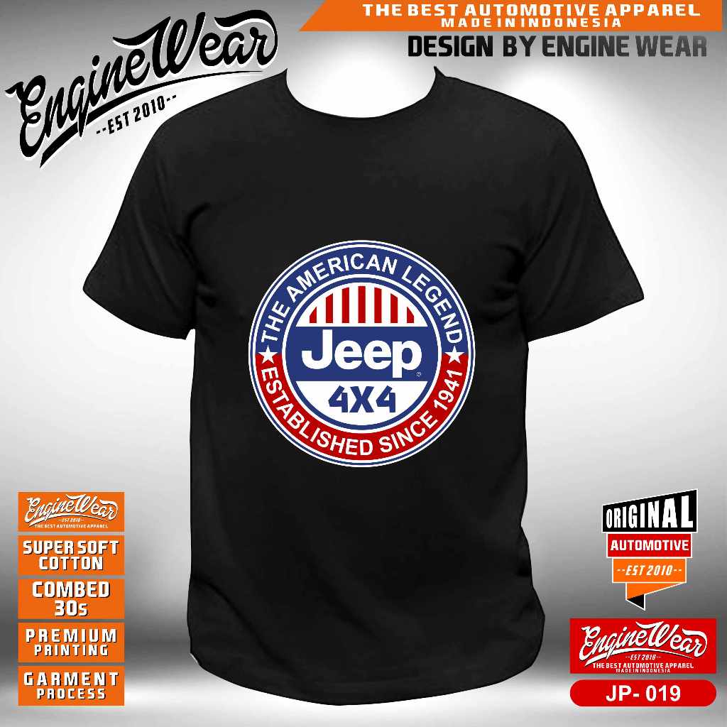 Jeep เสื้อยืด Offroad เสื้อ 4x4 4WD wrangler rubicon JK willys CJ7 รถ jeep blt