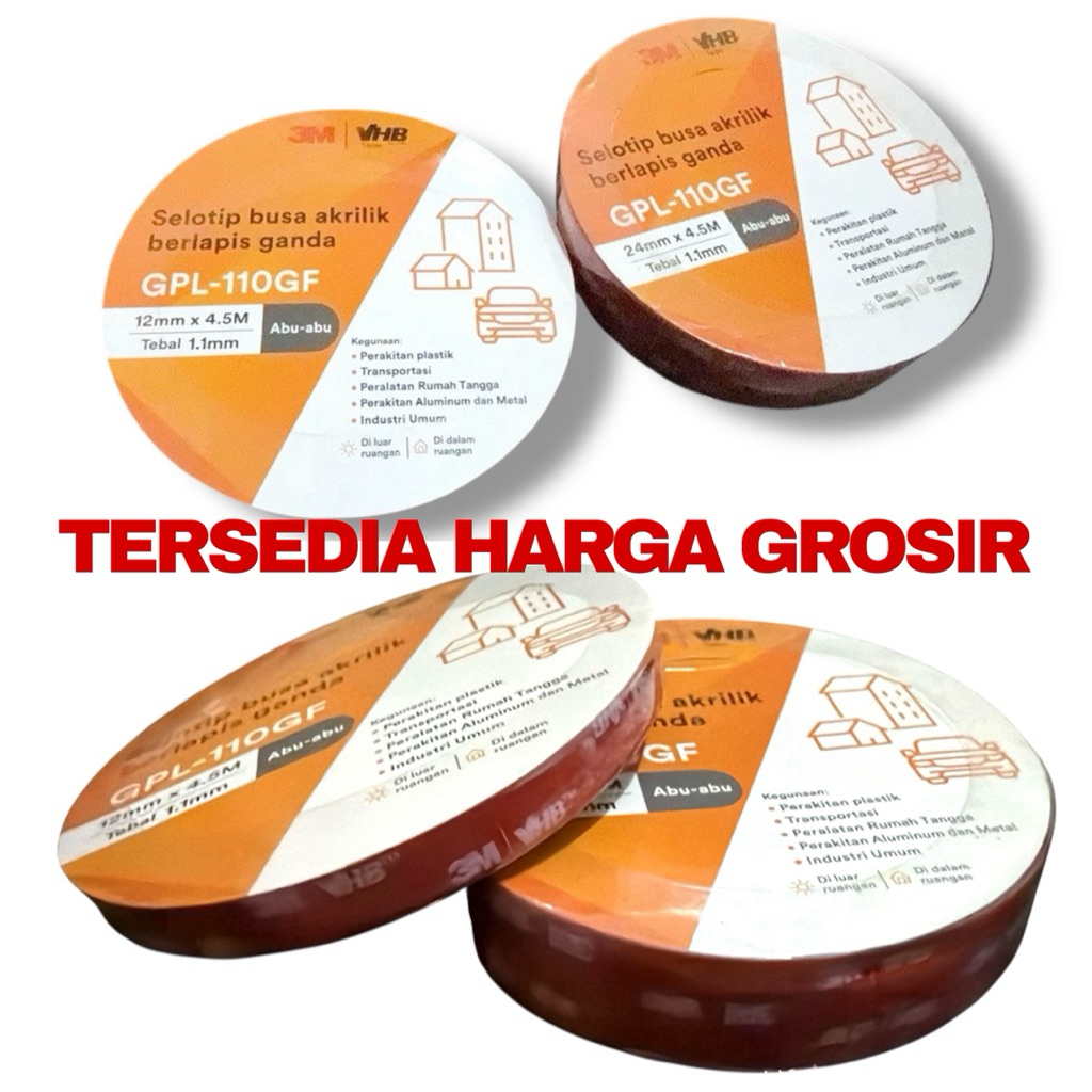 3M VHB Double Tape ขนาด 24mm x 4.5M และ 12mm x 4.5M