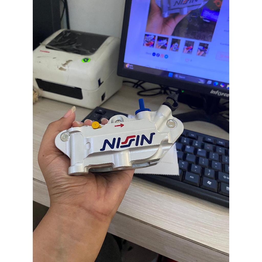 NISSIN 4 PISTON CALIPER CALIPER 4P SILVER