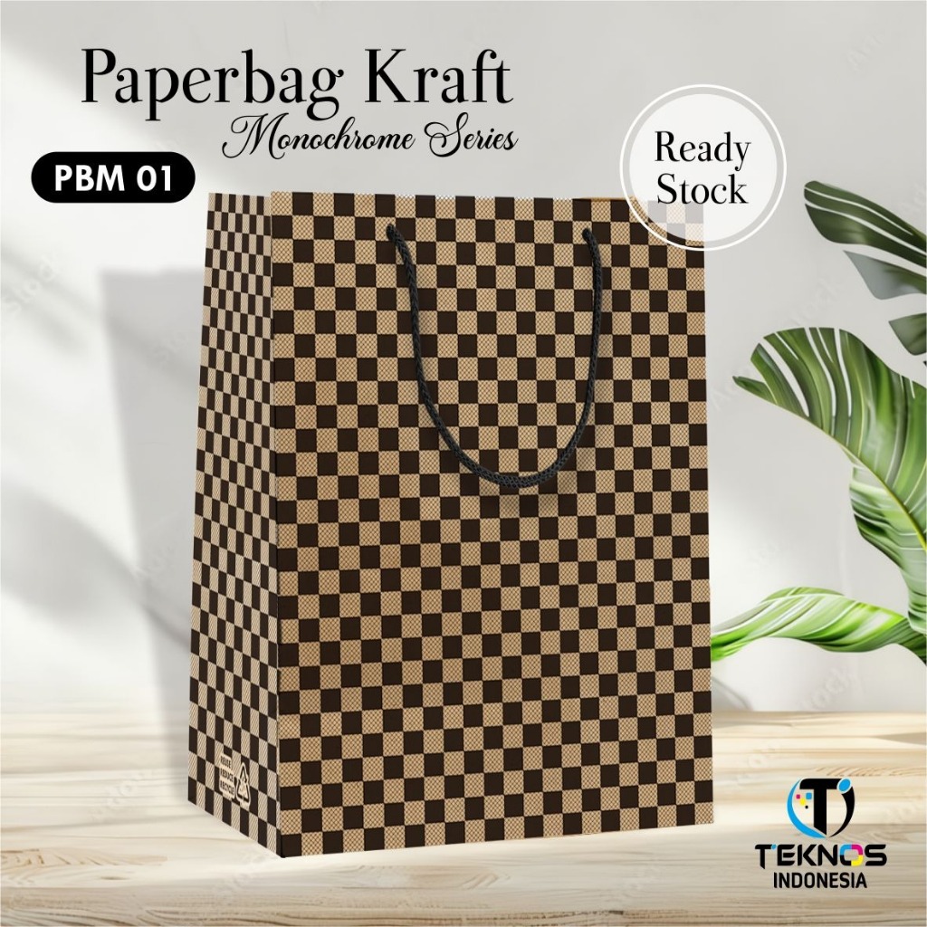 ถุงกระดาษ KRAFT DOZEN PACKAGE - LV MOTIF KRAFT WEDDING SOUVENIR BAG (DOZEN)