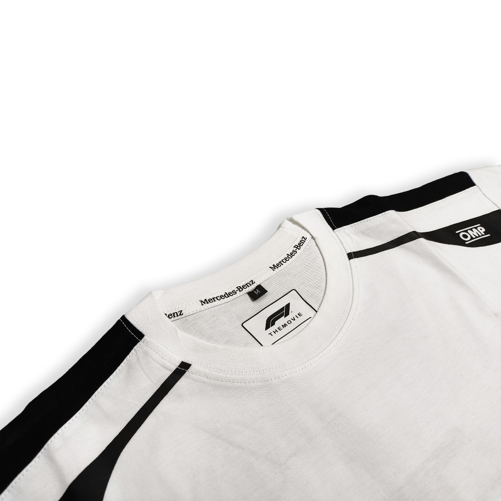 MERCEDES THE MOVIE เสื้อยืดสีขาว | เสื้อยืดผู้ชาย COOL SHORT-SLEEVED ใหม่ล่าสุด | เสื้อทีม F1 RACING SHIRT สีขาว - รูปที่ 5