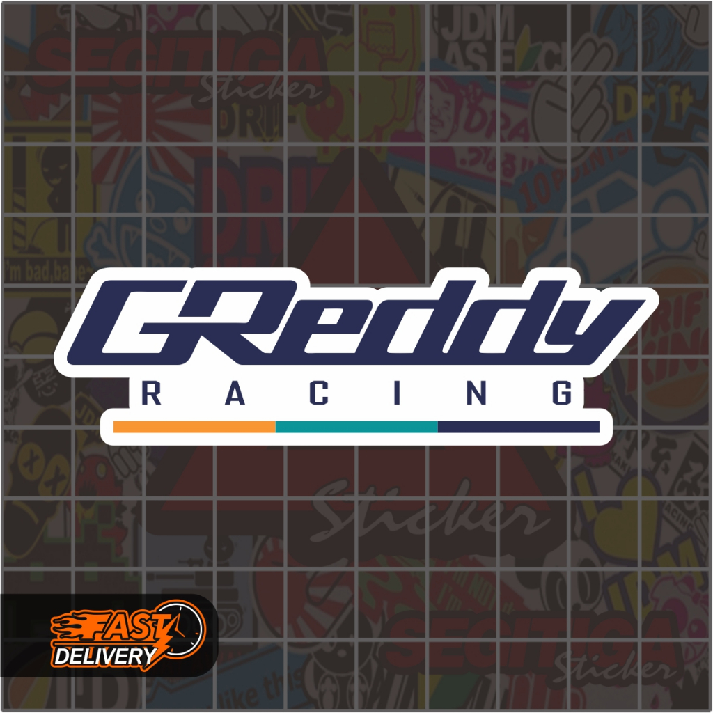 สติ๊กเกอร์ Greddy Racing ขนาด 8.5 x 2.5 ซม