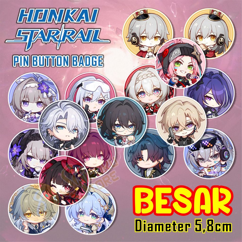 หมุดรางดาว Honkai / Herta Acheron Aventurine Painon HSR หมุดป้ายปุ่ม hoyoverse