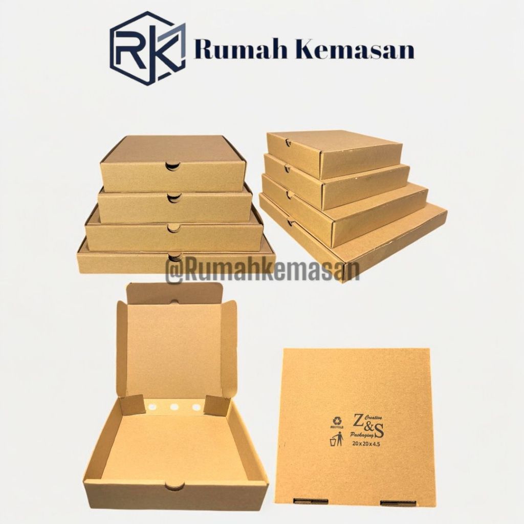 [10 ชิ้น] CHOCOLATE PIZZA BOX l EFLUTE PIZZA BOX l PLAIN PIZZA BOX l HAMPERS BOX
