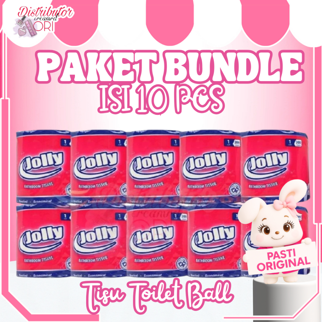 [PACKAGE CONTAINS 10] JOLLY BUNDLE BUNDLING SAVE Tissue Roll Toilet BALL Tissue - 10 ม้วน