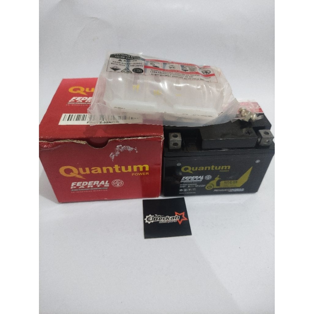 Federal Quantum GTZ5S 12V 3.5ah แบตเตอรี่ SEMI DRY BEAT VARIO SCOOPY SPACY KHARISMA SUPRA X125 VIXIO