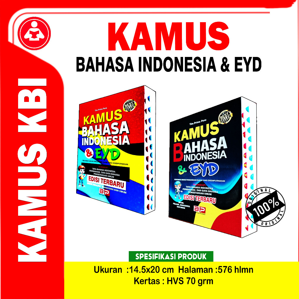 พจนานุกรมอินโดนีเซียและEYD ฉบับสมบูรณ์ล่าสุด/Hvs/Binaraya Pustaka