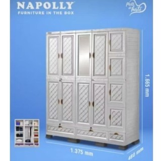 Lemari pakaian plastik Napolly PINTU MIDICAB-3408/4408/5412 DC