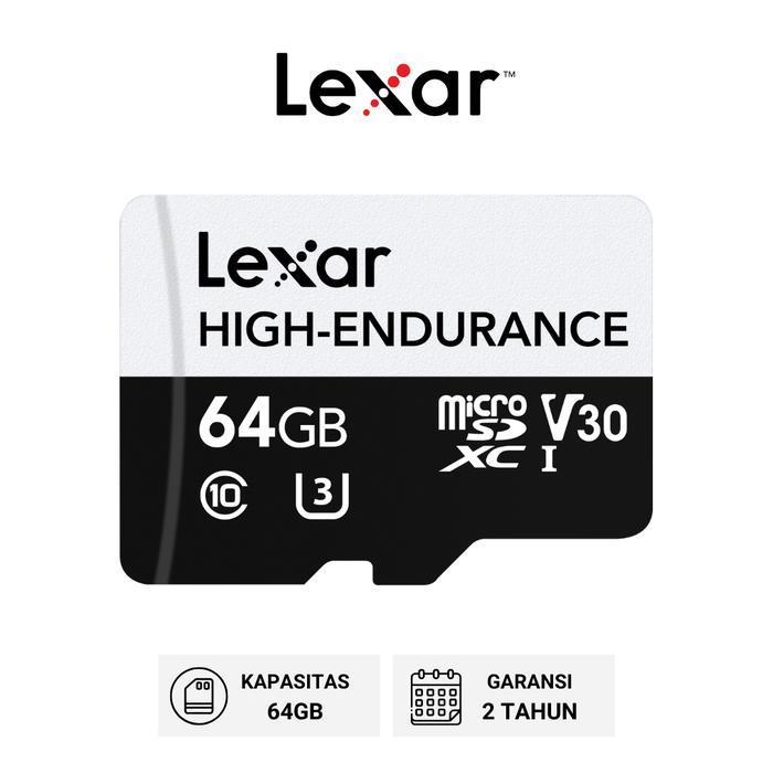 Lexar High Endurance Micro SD Card 64Gb สําหรับกล้องวงจรปิด / DashCam