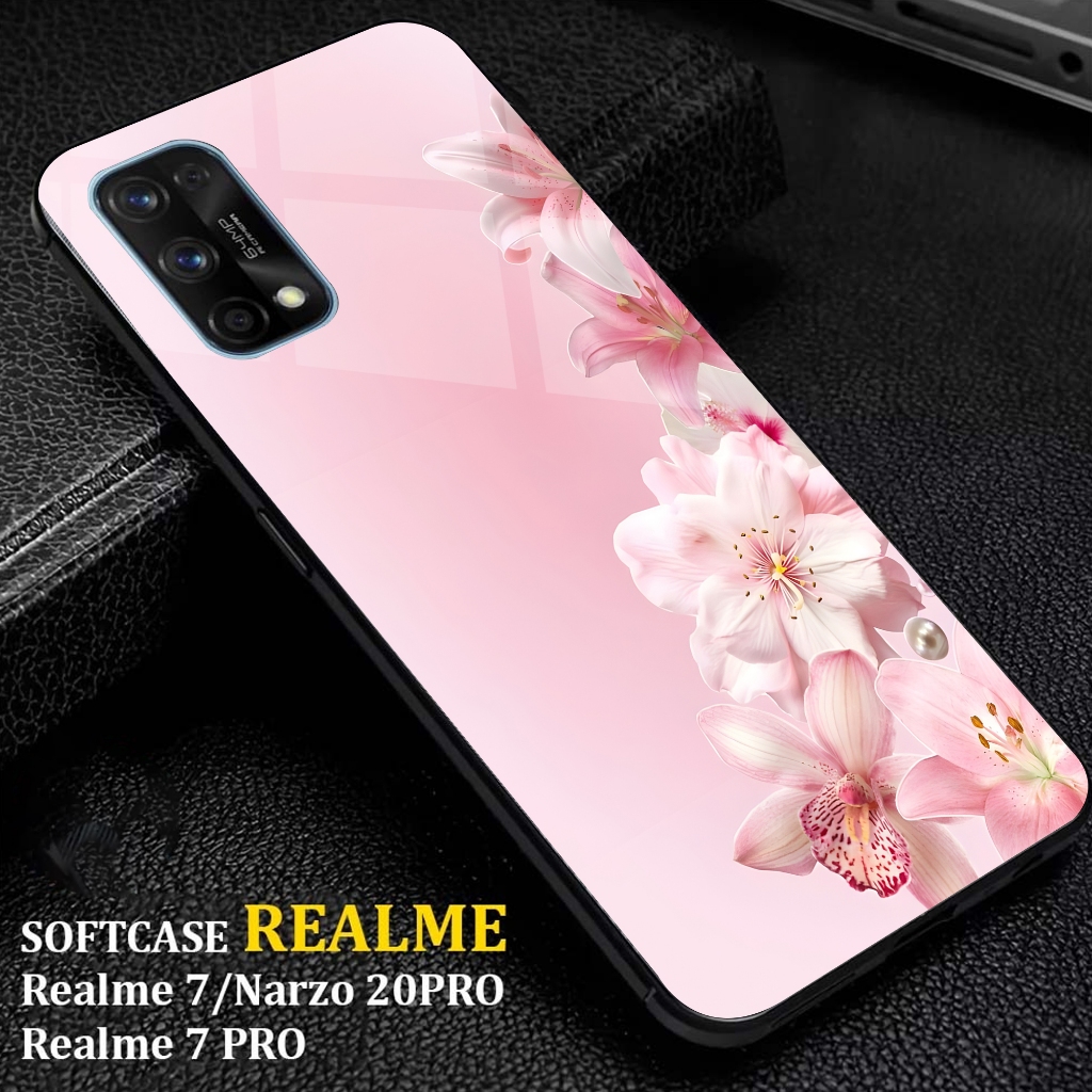 Realme 7 Auto Case Motif [ SUMMER PINK ] เคส Realme 7 ล่าสุด Hp Case Hp Casing Softcase Glossy Hardc
