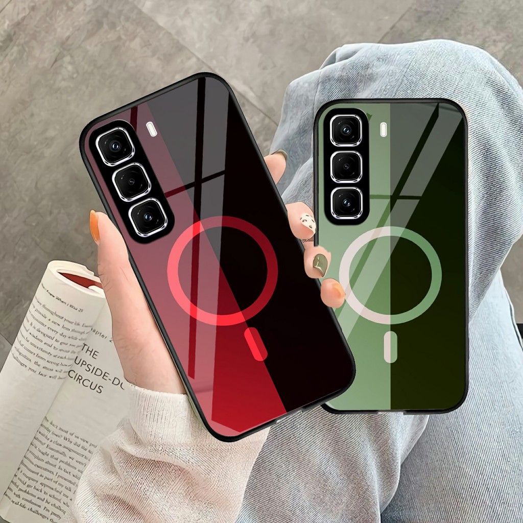 HP Infinix Hot 60 Pro Hot 60 Pro Plus Glass Softcase - เคสโทรศัพท์มือถือ Infinix Hot 60 Pro Hot 60 P