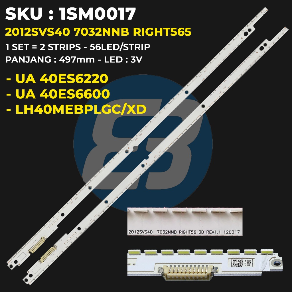 SAMSUNG ไฟแบ็คไลท์ทีวี 40 นิ้ว UA40ES6220M UA40ES6220 UA40ES6600 ME40B LH40MEBPLGC/XD