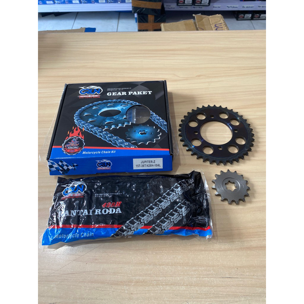 Crun GirSet RACING Jupiter Z Lama 5TP / Gear Gir Set Package Jupiter Z Burhan 15T-36T 428-104L / Veg