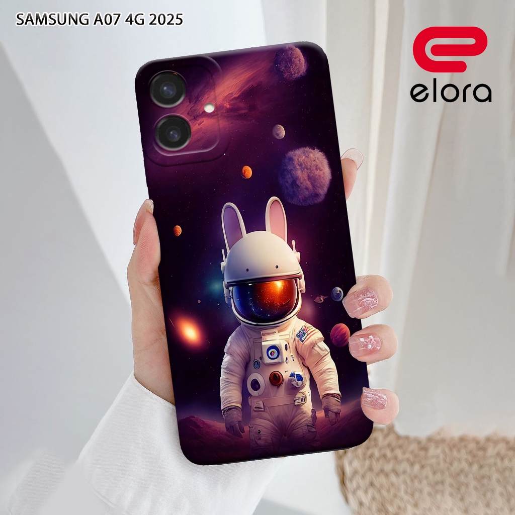 เคส HP Samsung A07 4G 2025 - Elolora.id - Casing Samsung A07 4G - เคสนักบินอวกาศ Motif - ตัวป้องกันม